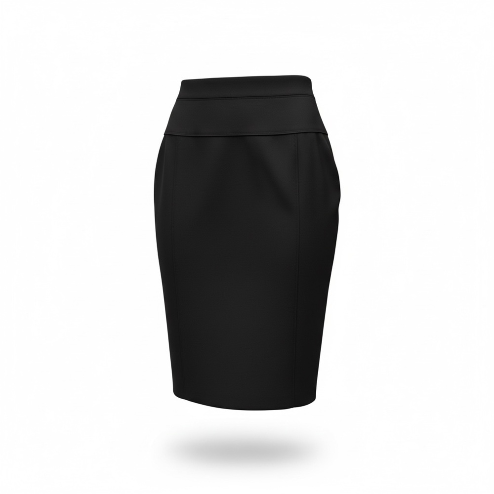 Dolce & Gabbana (D&G) Black Virgin Pencil Skirt Wool Blend